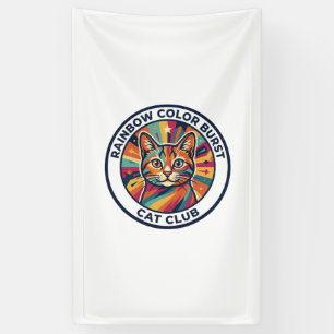 Regenbogen-Farbexplosion Katze Süße Kitty Design - Banner