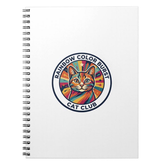 Regenbogen-Farbexplosion Katze Süße Kitty Design - Notizblock (Vorderseite)