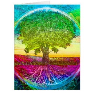 Regenbogen farbiger Baum des Lebens