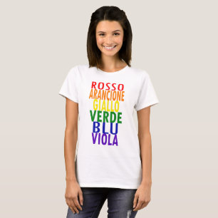 Regenbogen färbt den T - Shirt (italienisch)