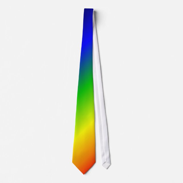 Regenbogen färbt diagonales Rot herauf Krawatte (Vorderseite)