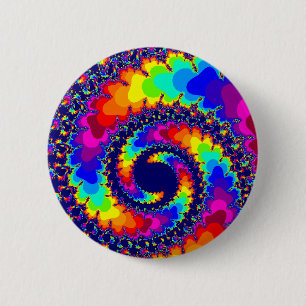 Regenbogen färbt Fraktal-Bild Button