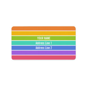 Regenbogen färbt kundenspezifische Aufkleber Adressaufkleber