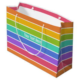 Regenbogen färbt kundenspezifische Geschenktasche Große Geschenktüte