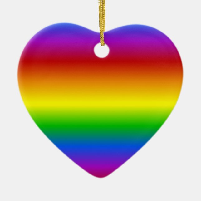 Regenbogen färbt kundenspezifische Verzierung Keramikornament (Vorne)