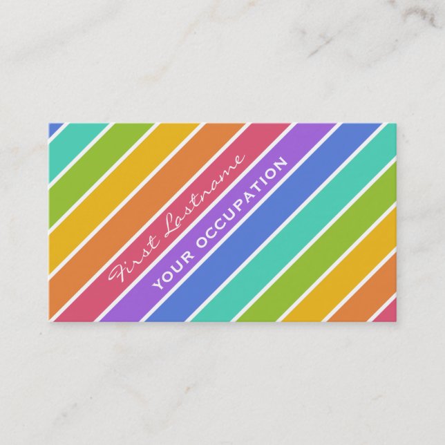Regenbogen färbt kundenspezifische Visitenkarten Visitenkarte (Vorderseite)