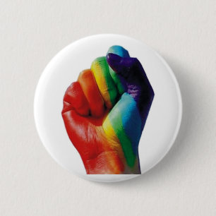 Regenbogen-Faust Button