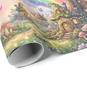 Regenbogen-Feenzauber-Geburtstag Geschenkpapier
