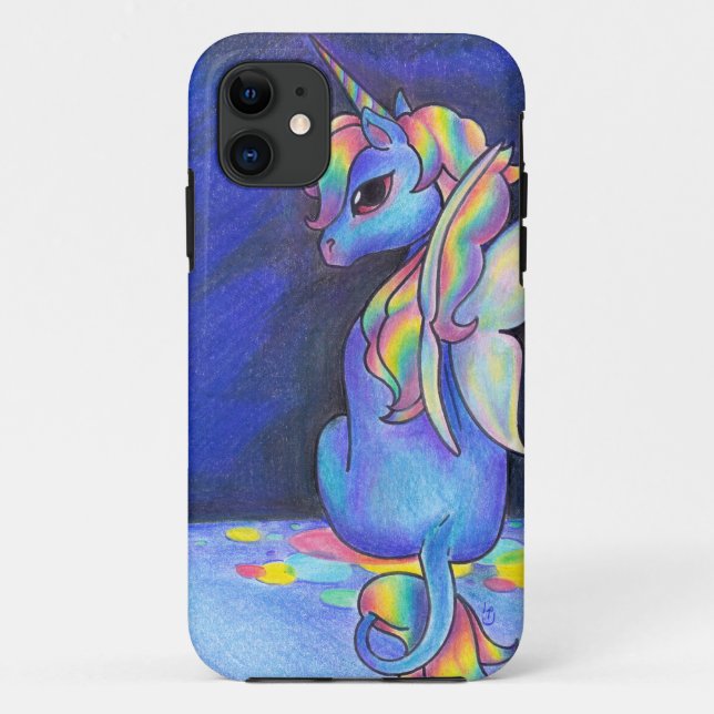 Regenbogen-FeeUnicorn Case-Mate iPhone Hülle (Rückseite)