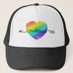 Regenbogen feiern Liebe-Gewinn-Gleichheits-Liebe Truckerkappe