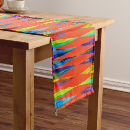 [Regenbogen-Fiesta-] Harlekin-geometrische Kurzer Tischläufer