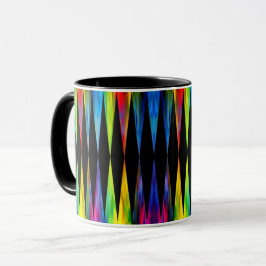[Regenbogen-Fiesta-] Harlekin-geometrisches Tasse