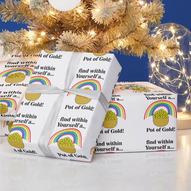 Regenbogen finden in sich einen Pot Gold Geschenkpapier (Feiertage)