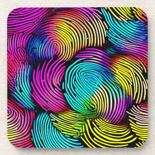 Regenbogen-Fingerabdruck-Träume Getränkeuntersetzer