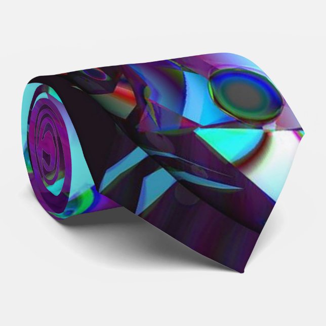 Regenbogen Fische coole moderne abstrakte Kunst Krawatte (Gerollt)