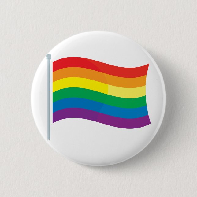 Regenbogen-Flagge Button (Vorderseite)