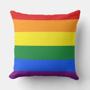 REGENBOGEN-FLAGGE FÄRBT Streifen + Ihre Ideen Kissen