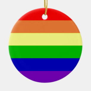 Regenbogen-Flagge Keramik Ornament