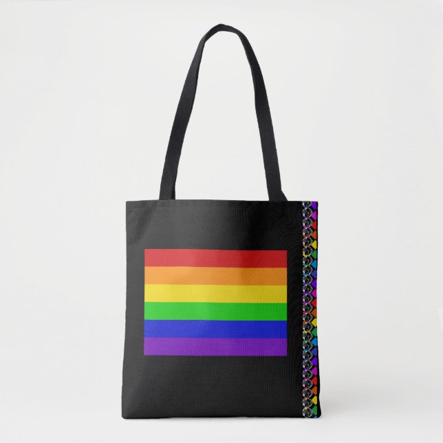 Regenbogen-Flagge STOLZ LGBT Tasche (Vorderseite)