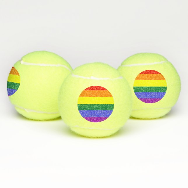 Regenbogen Flagge Tennisbälle (Multi)