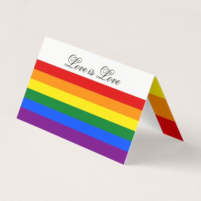 Regenbogen-Flaggen-Gay Pride-Streifen der Visitenkarten (Rückseite)