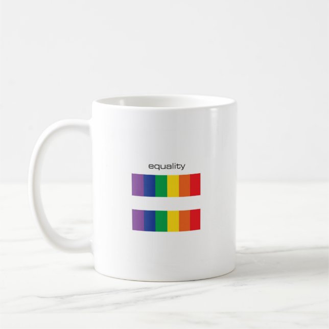 Regenbogen-Flaggen-Gleichheits-Symbol-Tasse Kaffeetasse (Links)