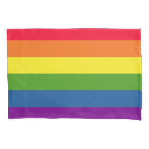 Regenbogen-Flaggen-homosexuelles buntes Symbol Kissenbezug
