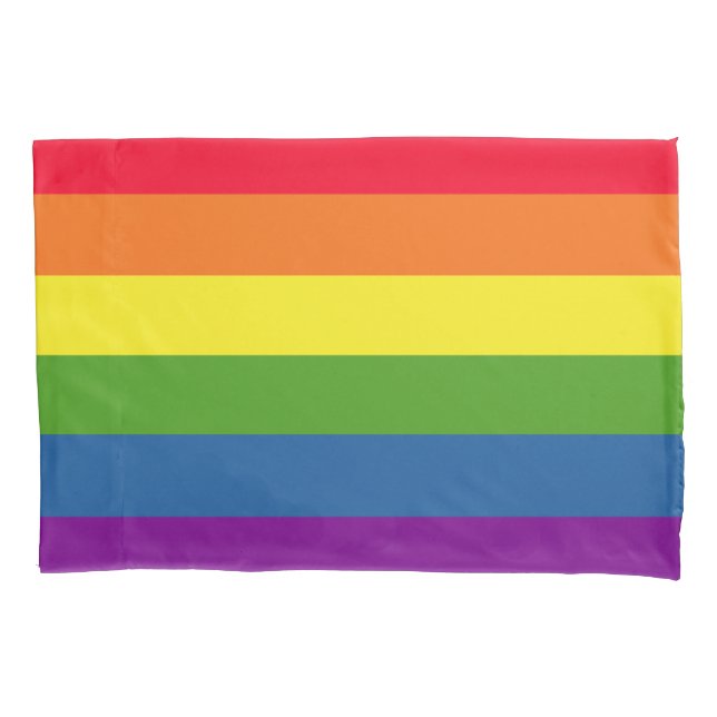 Regenbogen-Flaggen-homosexuelles buntes Symbol Kissenbezug (Vorderseite)