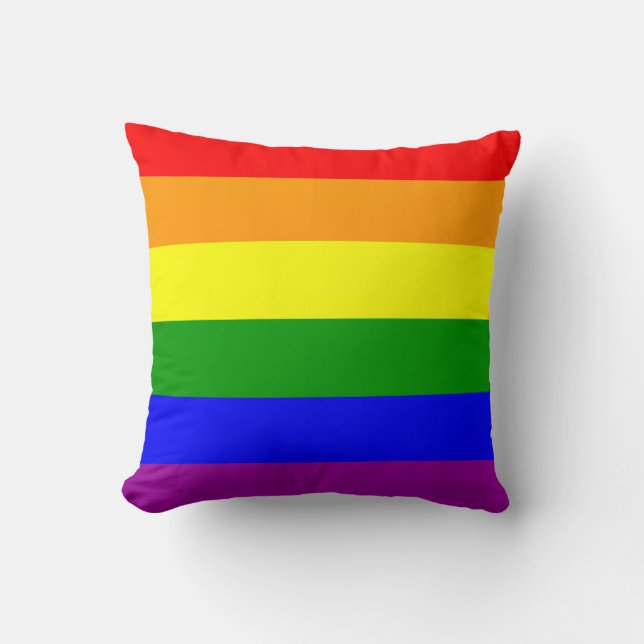 Regenbogen-Flaggen-Kissen Kissen (Vorderseite)