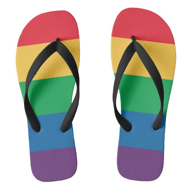 Regenbogen-Flaggen-Stolz drehen Reinfälle um Flip Flops (Fußbett)