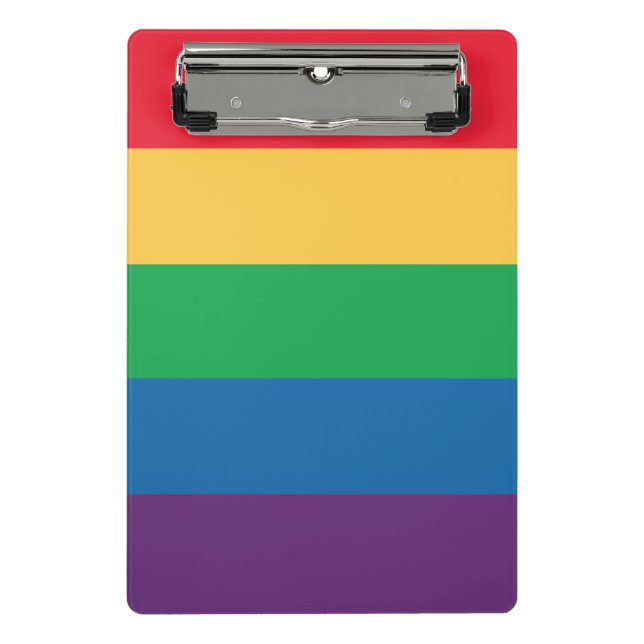 Regenbogen-Flaggen-Stolz-Klemmbrett Mini Klemmbrett (Vorderseite)
