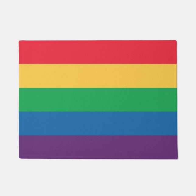 Regenbogen-Flaggen-Stolz-Tür-Matte Fußmatte (Vorderseite)