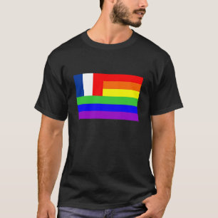 Regenbogen-Flaggenhomosexueller Frankreich-Landes T-Shirt