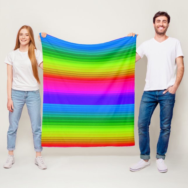 Regenbogen Fleecedecke (Beispiel)