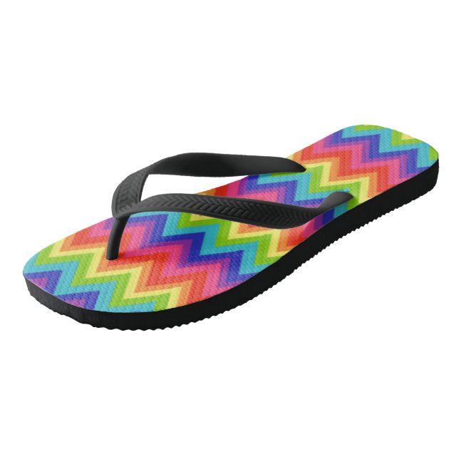  Regenbogen Flip Flops  (Schrägansicht)