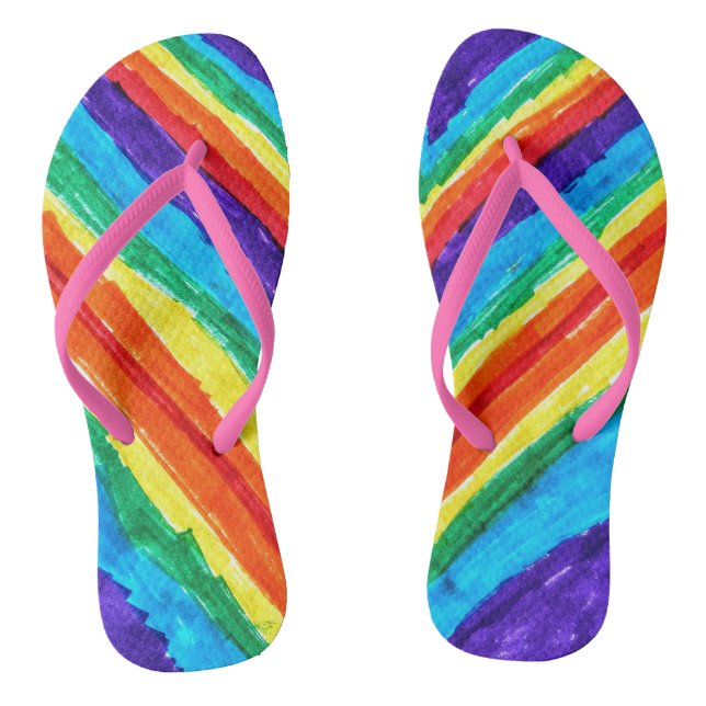 Regenbogen-Flip-Flops Flip Flops (Fußbett)