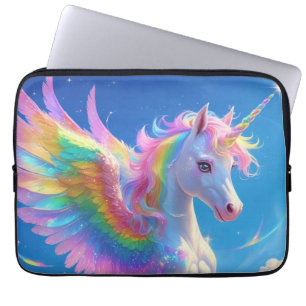 Regenbogen Flügel tanzendes Einhorn Laptopschutzhülle