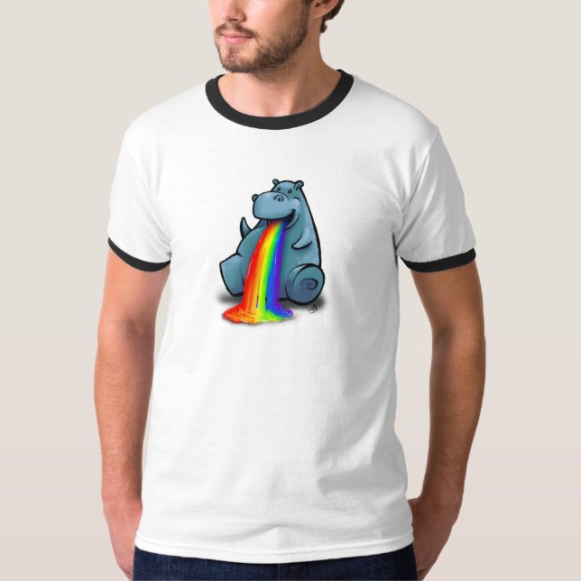 Regenbogen-Flusspferd T-Shirt (Vorderseite)