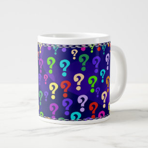 Regenbogen-Fragezeichen Jumbo-Tasse