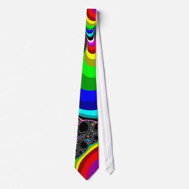 Regenbogen - Fraktal Krawatte (Vorderseite)