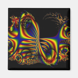 Regenbogen-Fraktal-Kunst der Band- Magnet