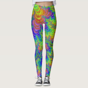 Regenbogen-Fraktal Leggings