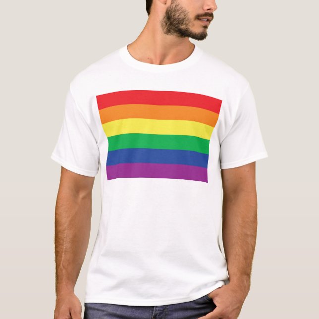 Regenbogen-Freiheits-Gay Pride-Flaggen-Symbol T-Shirt (Vorderseite)