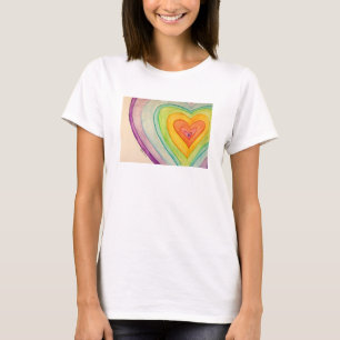 Regenbogen-Freundschafts-Herzen-Liebe-Kunst-T-Shir T-Shirt
