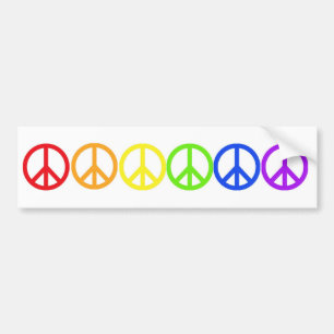 Regenbogen-Frieden Autoaufkleber