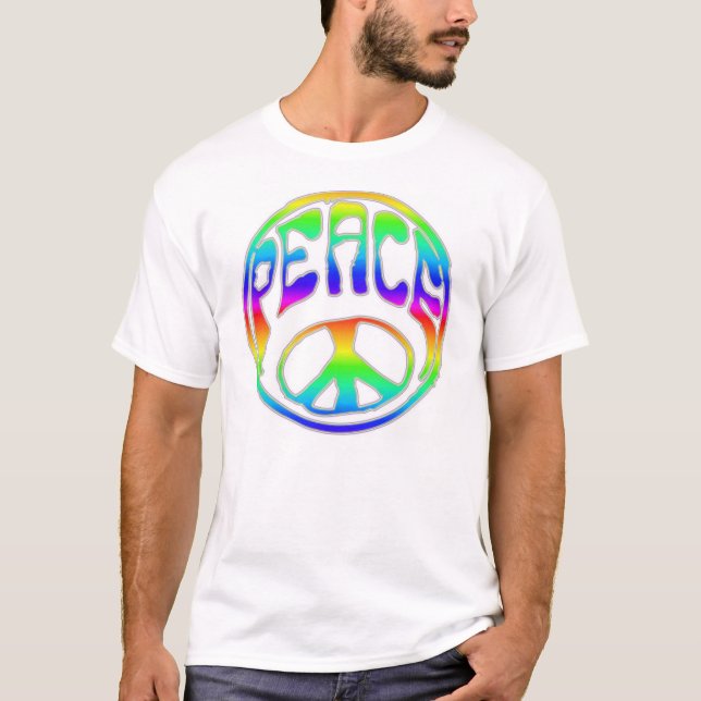 Regenbogen-Frieden T-Shirt (Vorderseite)