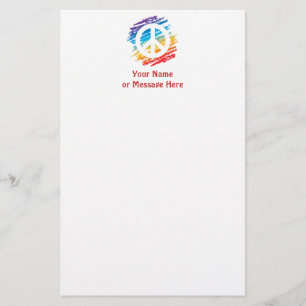 Regenbogen-Friedenssymbol Briefpapier