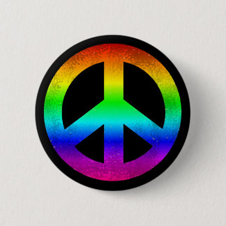 Regenbogen-Friedenssymbol-Knopf Button