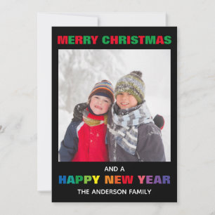 Regenbogen Frohe Weihnachten Foto - Weihnachtskart Einladung