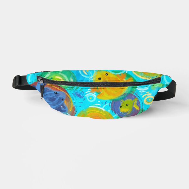 Regenbogen-Frösche Bauchtasche (Vorderseite)